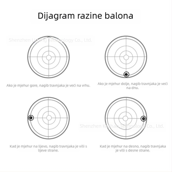 Klip za kapu golfa s magnetskim markerom lopte i bublinim nivom – plastični