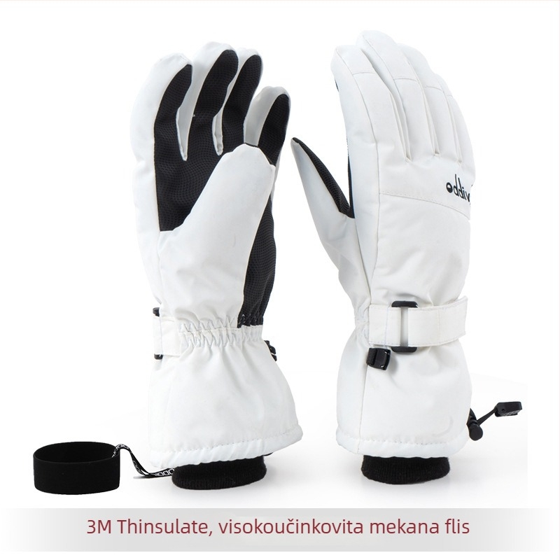 oddivski Dječje rukavice za skijanje – vodootporne i otporne na vjetar, fleece podstava, vanjski Oxford materijal, unutarnja poliester podstava, vodootpornost 20000