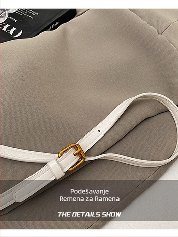 Ženska kružna PU kožna crossbody torba, zatvaranje na zip, poliester podstava, unutarnji džep sa zatvaračem i džep za dokumente, proljeće 2025