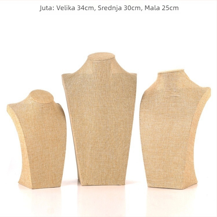 Jednodjelni stalak za prikaz nakita za ogrlice, velур kućište, kompozitni materijal, umjetnički stil, spajanje