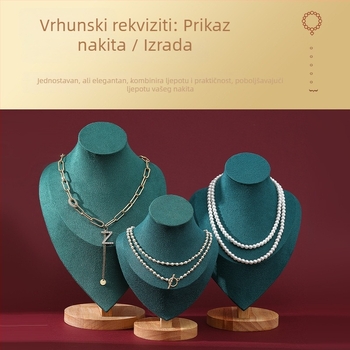 Jednostruki stalak za lanac s baršunastim držačem privjeska, dodaci za nakit, kutija za poklon, privjesak u djevojačkom stilu
