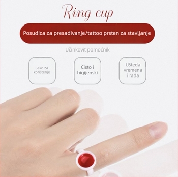 Bijela tvrda plastična čašica za pigment za trepavice, velika veličina, s razdvojenim uzorkom, čašica za pigment za polupermanentni make-up