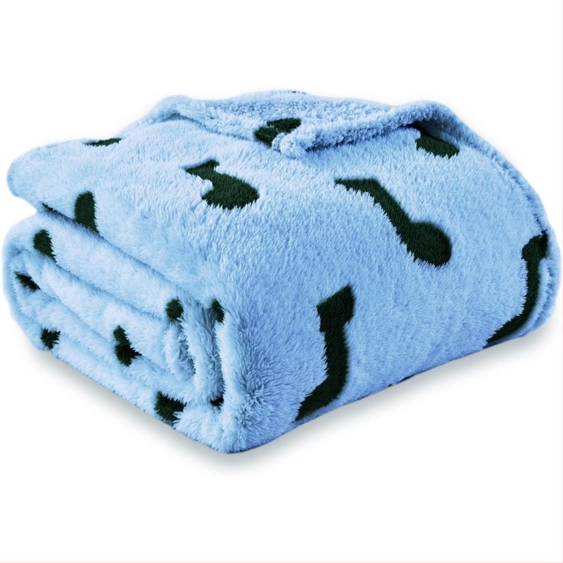 Flaneli pokrivač s 3D glazbenim uzorkom, poliester tkanina, za proljeće i jesen