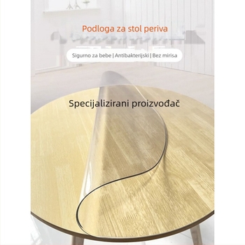 Okrugli PVC stolnjak, proziran, za kućnu upotrebu i restorane, vodootporan i otporan na ulje, moderan minimalistički stil, uzorci: pruge, jednobojan, biljke i cvijeće.