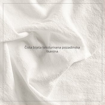 Bijeli teksturirani pamučni stolnjak, pozadina za fotografiranje hrane, rekviziti za flat lay