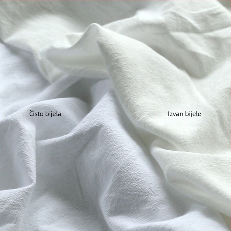 Bijeli teksturirani pamučni stolnjak, pozadina za fotografiranje hrane, rekviziti za flat lay