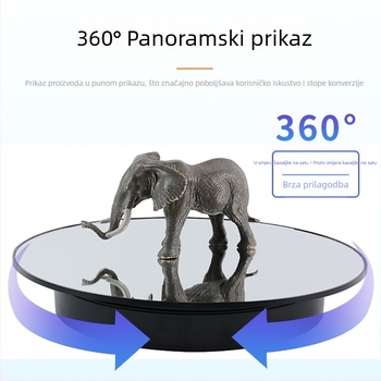 Električni rotirajući stalak za fotografiju, ABS kućište, napajanje USB/baterija, daljinsko upravljanje
