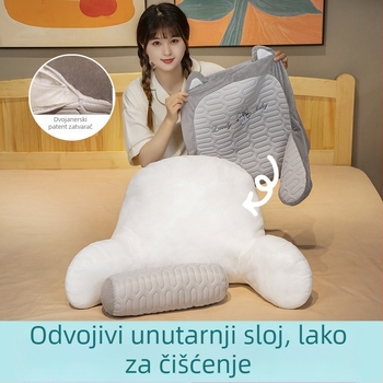 Jastuk za naslon za kauč/uredsku stolicu, Ice Silk tkanina, PP cotton punjenje, cartoon životinjski uzorak, vezenje/otiskivanje/šivanje, prilagodljivo