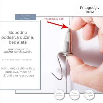 Stalak za sušenje s užetom i mrežom, moderni minimalistički stil, četveroslojna konstrukcija, lansirano 2023