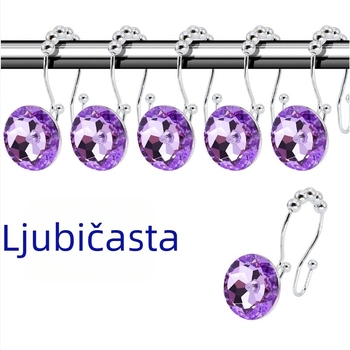 Akrilne dvostruke kukice za zavjese, set u kutiji, više boja, Ming Crown