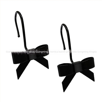 Kuka za zavjesu za tuš iz cinkovog legura, dekorativna, jednostruka kuka Nordic stil, 12 komada