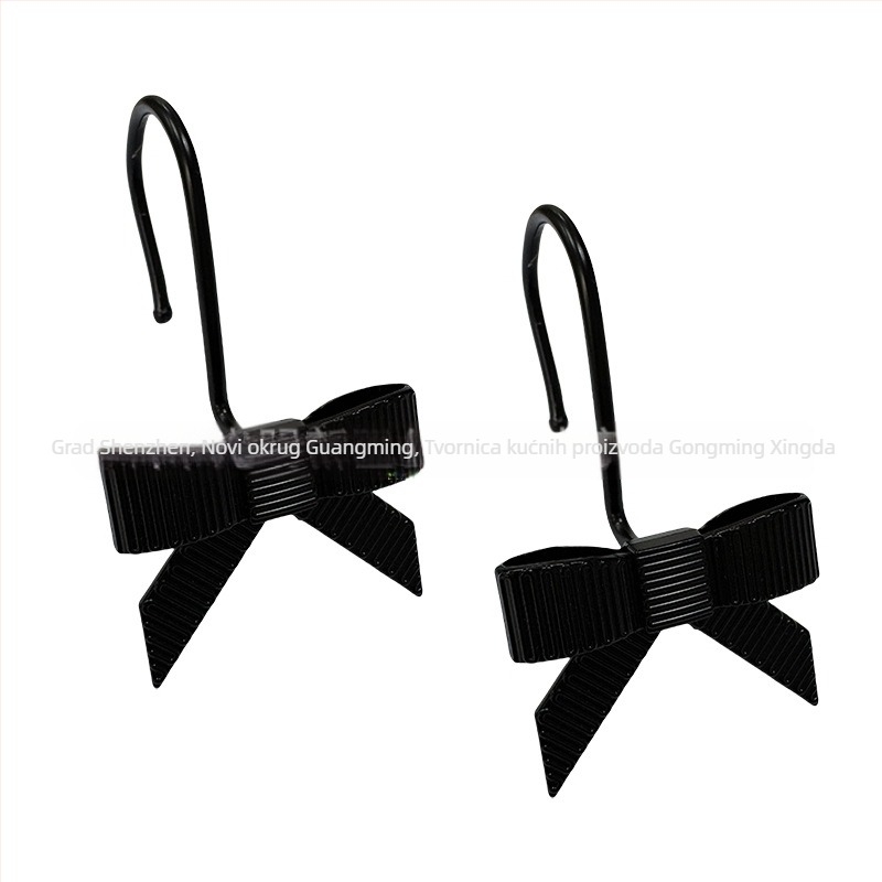 Kuka za zavjesu za tuš iz cinkovog legura, dekorativna, jednostruka kuka Nordic stil, 12 komada