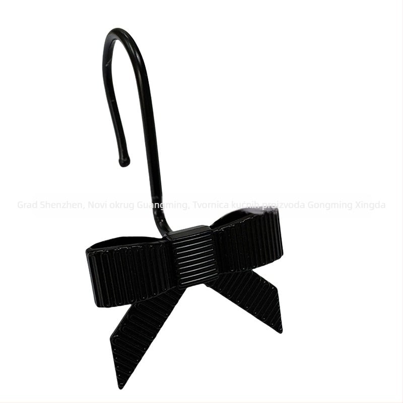 Kuka za zavjesu za tuš iz cinkovog legura, dekorativna, jednostruka kuka Nordic stil, 12 komada