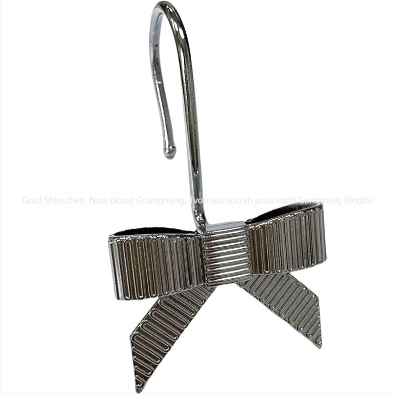 Kuka za zavjesu za tuš iz cinkovog legura, dekorativna, jednostruka kuka Nordic stil, 12 komada