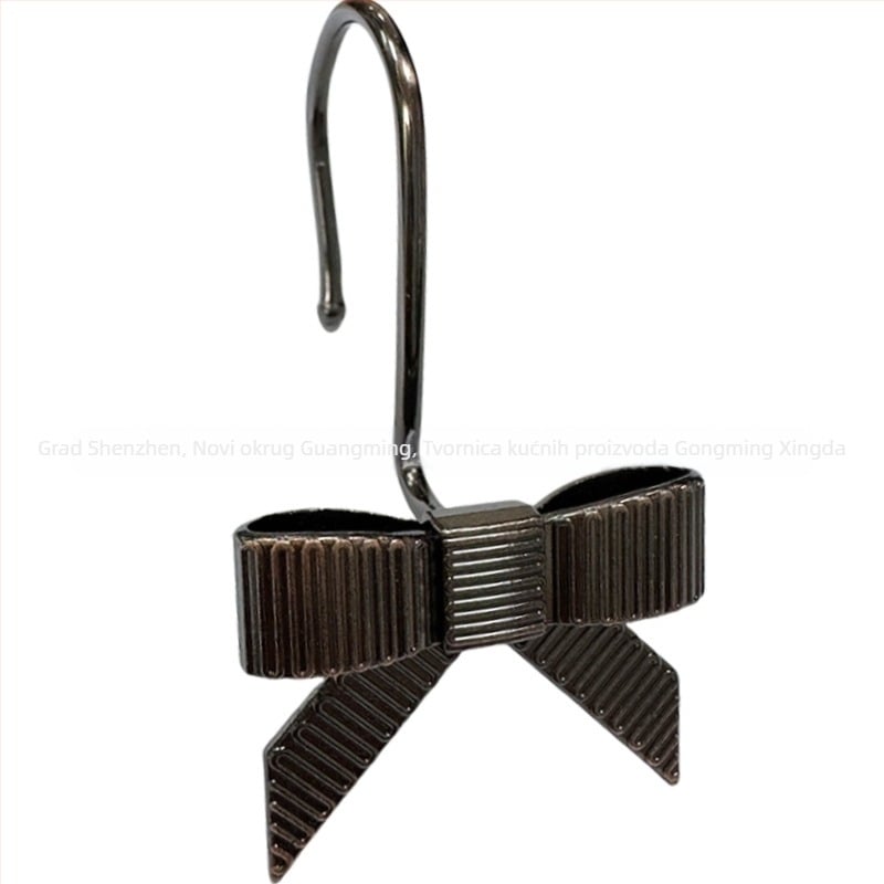 Kuka za zavjesu za tuš iz cinkovog legura, dekorativna, jednostruka kuka Nordic stil, 12 komada