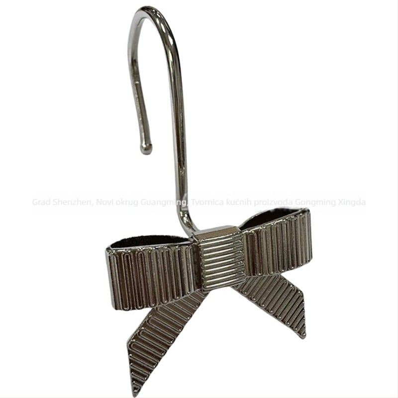 Kuka za zavjesu za tuš iz cinkovog legura, dekorativna, jednostruka kuka Nordic stil, 12 komada