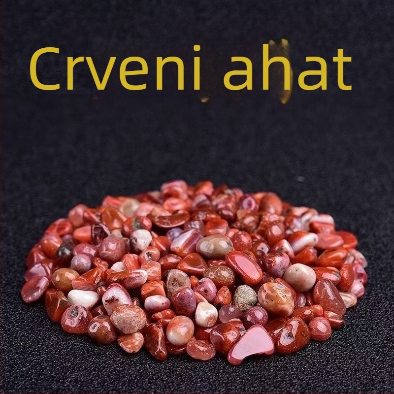 Prirodni kristalni šljunak pet elemenata, višebojni sirovi kameni za ukras akvarija
