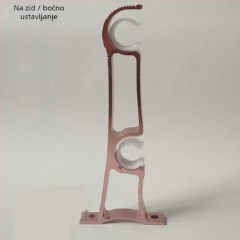 Držač za zavjese, bočno postavljen, ojačani aluminijski dvostruki nosač, moderan stil