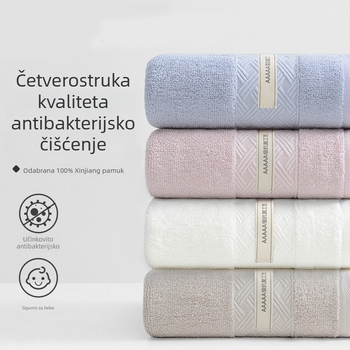Pamuk antibakterijski ručnik za lice, 32s pređa, obična tkanina, težina 80–100 g