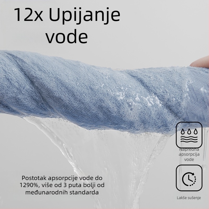 Pamuk antibakterijski ručnik za lice, 32s pređa, obična tkanina, težina 80–100 g
