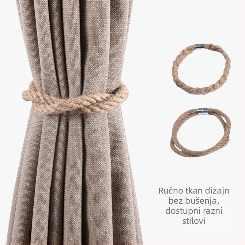 Mingxuan lanene zavjesne trake - pleteni konac dizajn, moderni minimalistički stil, prilagodljive