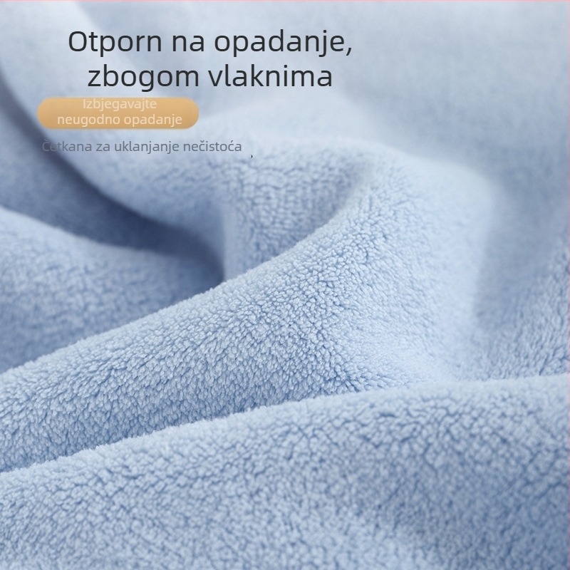 Kupaći ručnik od koralnog flisa s izšivkom, debeli, mekani i upijajući, 200-300 g, 150D