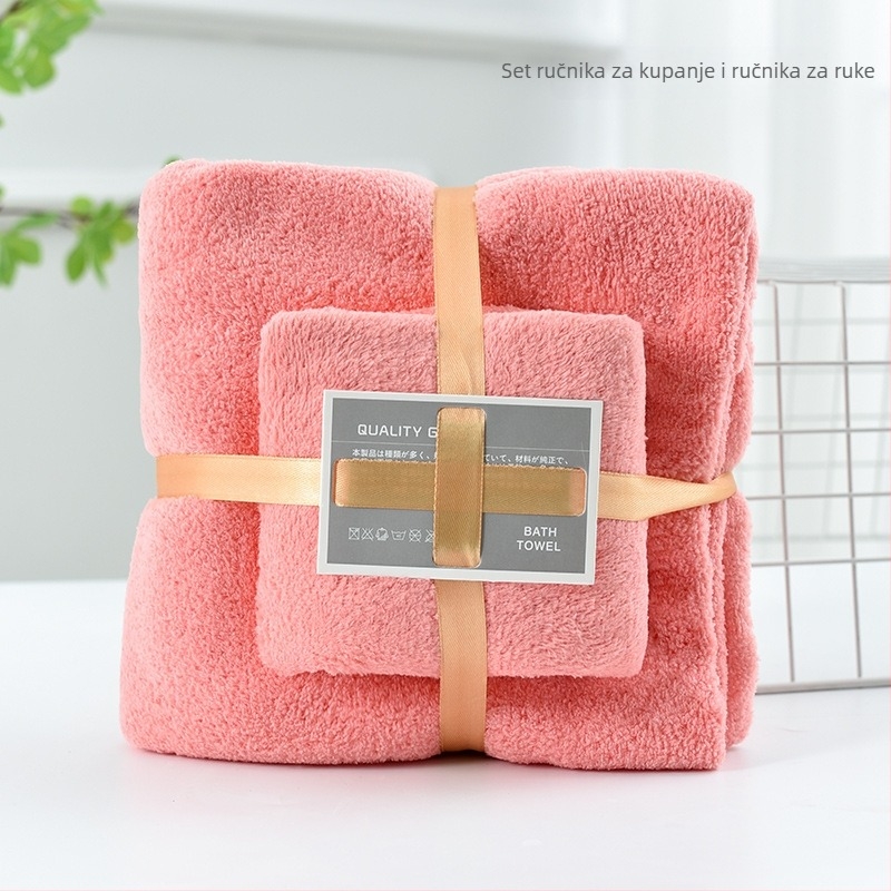 Set ručnika od Coral Fleece, upija vlagu, bez vlakana, brzo se suši, za kućnu upotrebu