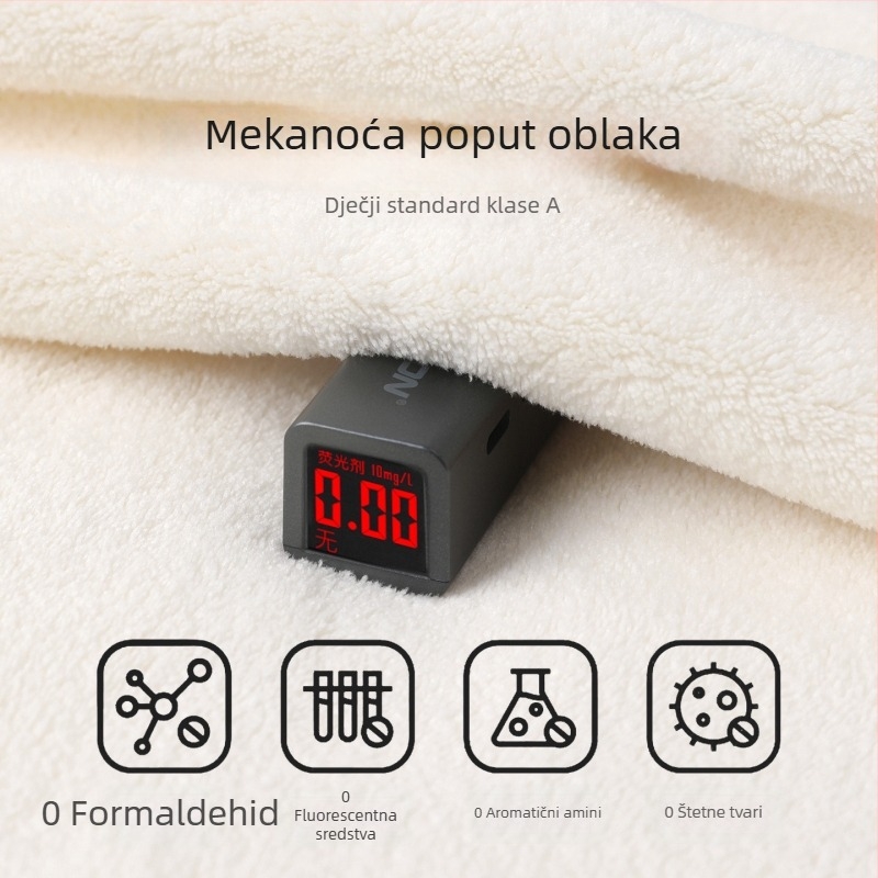 Drizzle antibakterijski ručnik od koralnog flisa za lice i kosu – mekan, upija, nježan prema koži, kućna uporaba