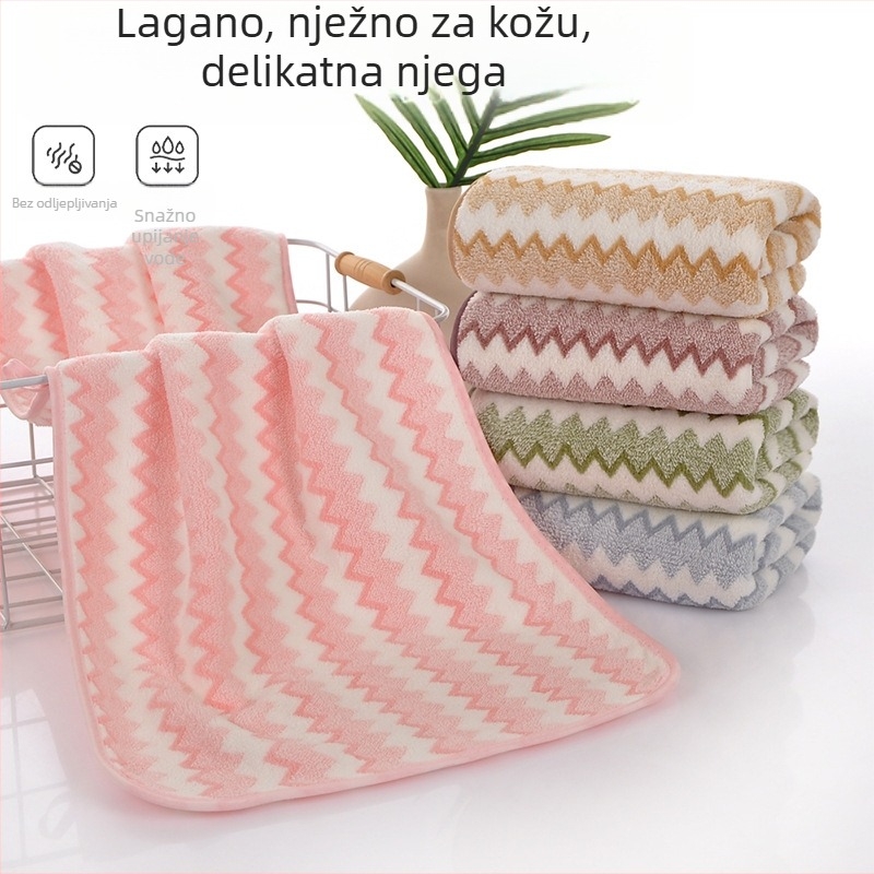 Kupaonski ručnik od koralnog flisa sa rubnim koralnim velurom, visoko gusto warp-knit tkanina, 150d vlakno, težina 100–120 g