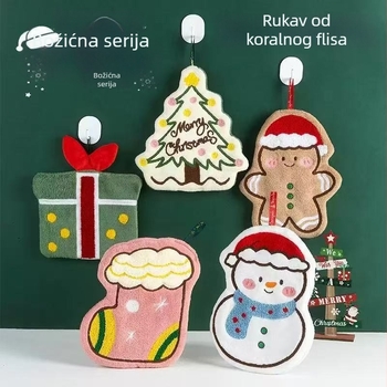 Ručnik za ruke od coral fleecea, šivan, 150D vlakno, težina 30–50 g, prilagodljivo