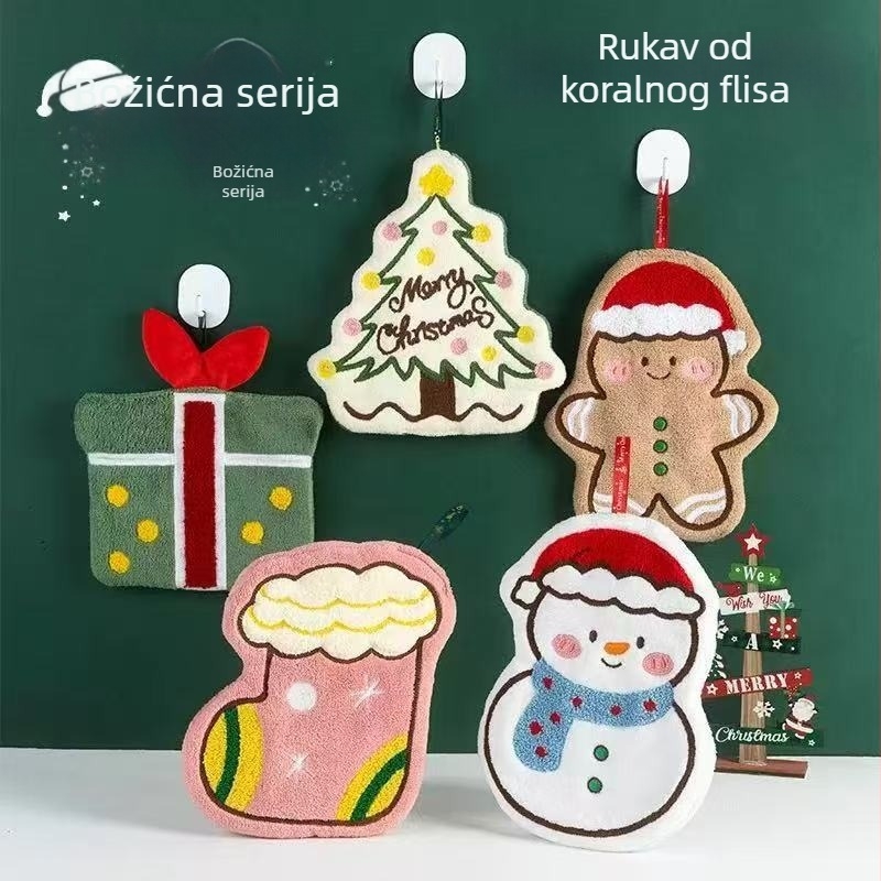 Ručnik za ruke od coral fleecea, šivan, 150D vlakno, težina 30–50 g, prilagodljivo