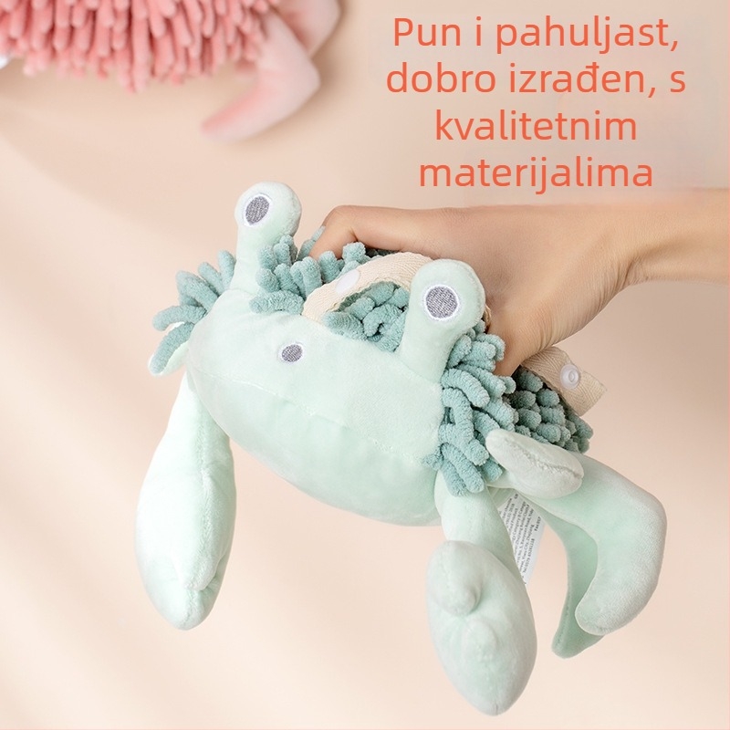 Chenille ručnik-pluša igračka u obliku raka, 100–120 g, jednostavno tkanje, poliester