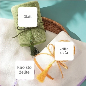 Ručnik s resicama od koralnog flisa, 150d, 80–100 g, vezenje i obična tkanina, prilagodba