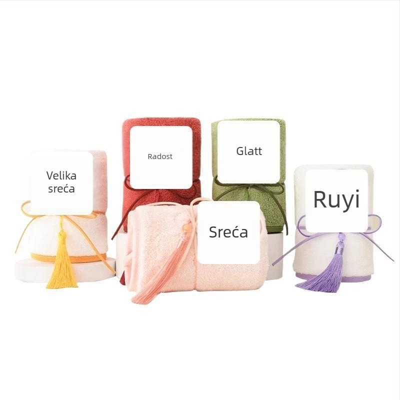 Ručnik s resicama od koralnog flisa, 150d, 80–100 g, vezenje i obična tkanina, prilagodba