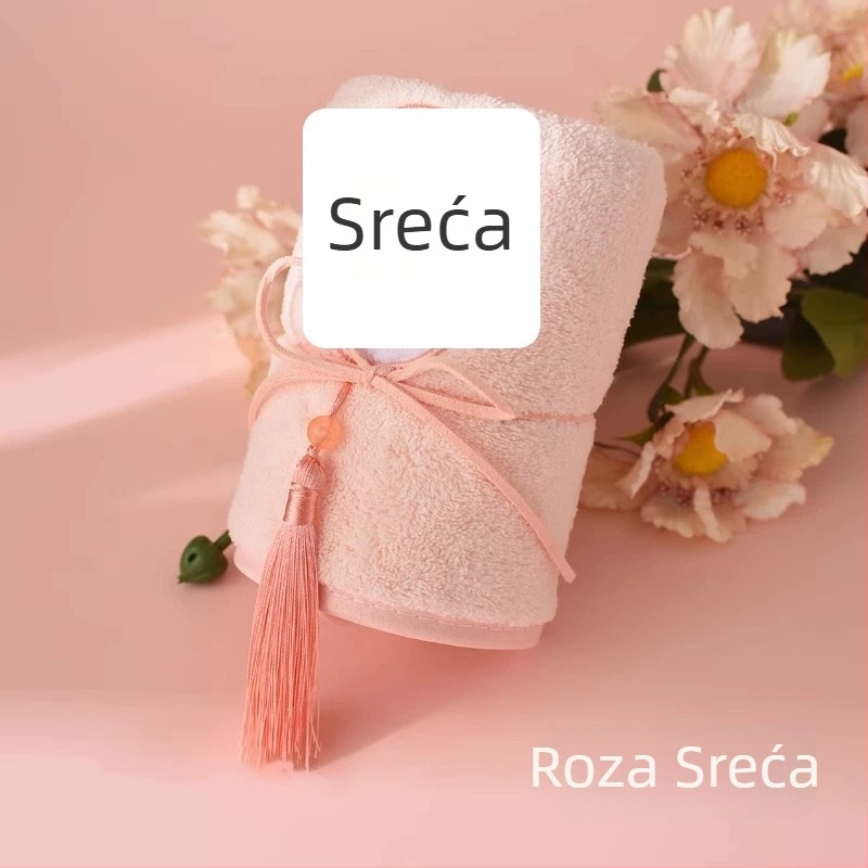 Ručnik s resicama od koralnog flisa, 150d, 80–100 g, vezenje i obična tkanina, prilagodba