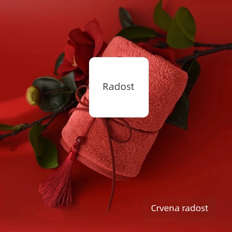 Ručnik s resicama od koralnog flisa, 150d, 80–100 g, vezenje i obična tkanina, prilagodba