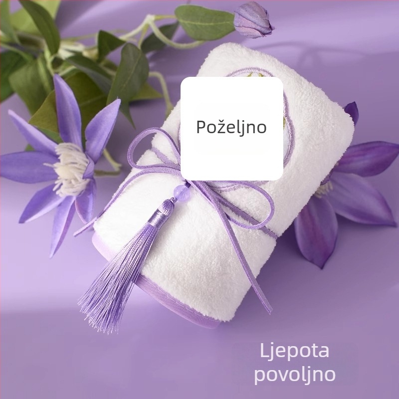 Ručnik s resicama od koralnog flisa, 150d, 80–100 g, vezenje i obična tkanina, prilagodba