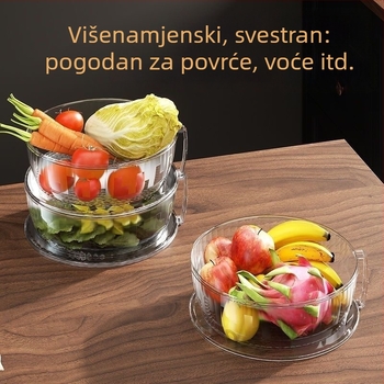 Višeslojni PET kuhinjski organizator s izolacijom i zaštitom od prašine za povrće i ostatke hrane