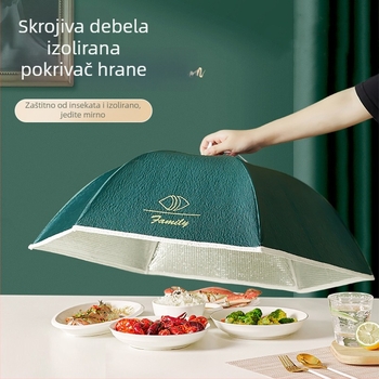 Izolirani poklopac za posuđe za kućnu upotrebu (Brend Caberry; Materijali: Oxford platno + izolacijski pamuk + aluminijska folija; Funkcije: izolacija, zaštita od prašine)
