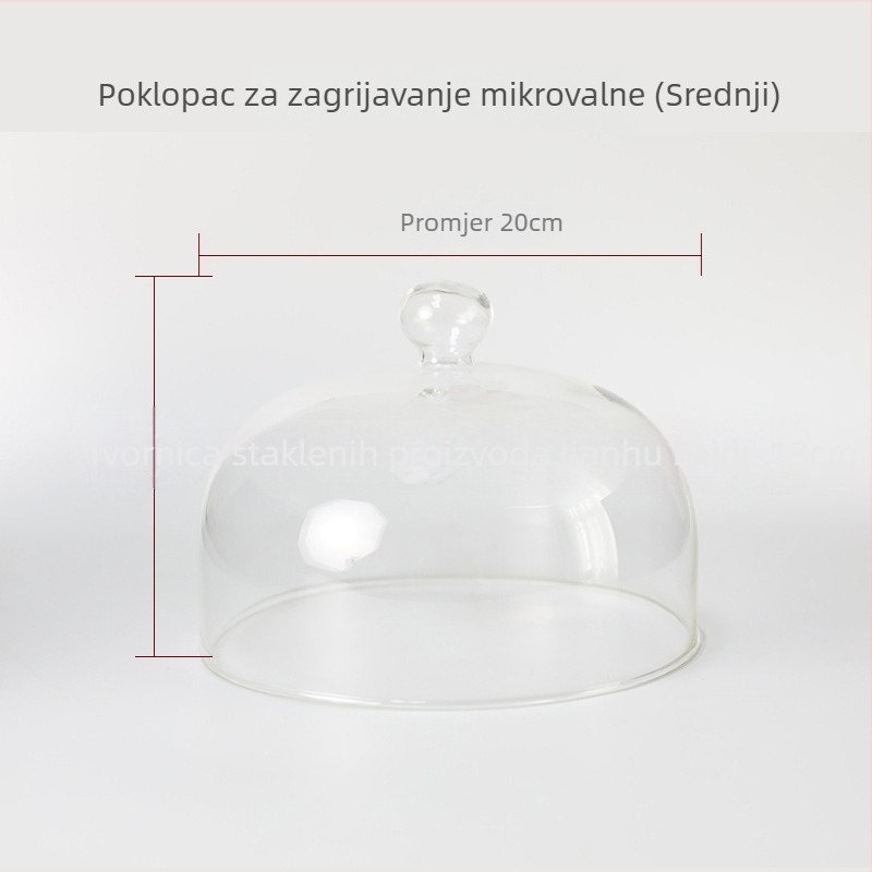 Poklopac za mikrovalnu pećnicu za hranu, toplovodootporno staklo, višenamjenski, izolacija i zaštita od prašine, prilagodljiv prema crtežima (toploto otpornog stakla; višenamjenski; izolacija; zaštita od prašine; prilagodljiv)