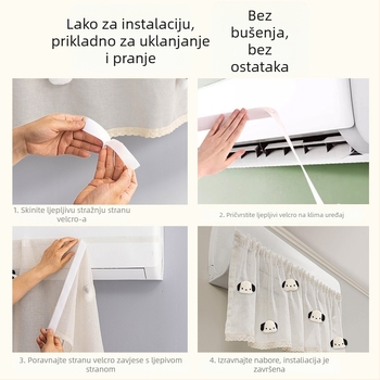 Navlaka za klima uređaj - Kimhome, pamuk i lan, jednostavan stil