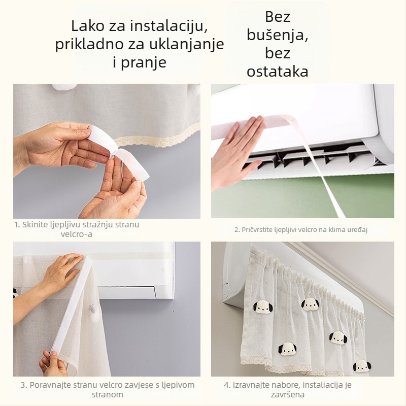 Navlaka za klima uređaj - Kimhome, pamuk i lan, jednostavan stil