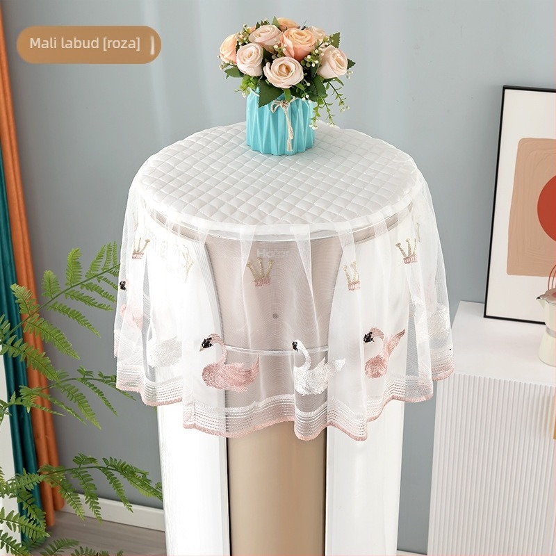 Poklop za klima-uređaj – okrugli čipkasti vez, univerzalni, moderni minimalistički stil