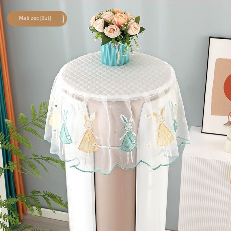 Poklop za klima-uređaj – okrugli čipkasti vez, univerzalni, moderni minimalistički stil