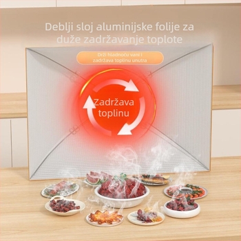 Termalni poklop za hranu – Weile, poliesterski materijal, model 2025, toplinska izolacija i zaštita od prašine