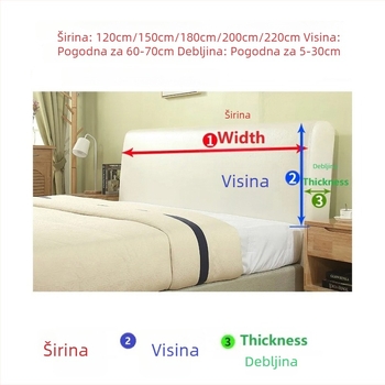 Navlaka za naslon kreveta Lazy Worm — velur s efektom oblaka, protuklizni elastični pojas, prašinu zaštita leđa, moderan minimalistički stil, prilagodljivo