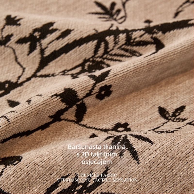 Chenille navlaka za kauč – francuski vintage stil, vrhunska kvaliteta, univerzalno za sve godišnje doba, zaštita od ogrebotina mačaka za kutni kauč.