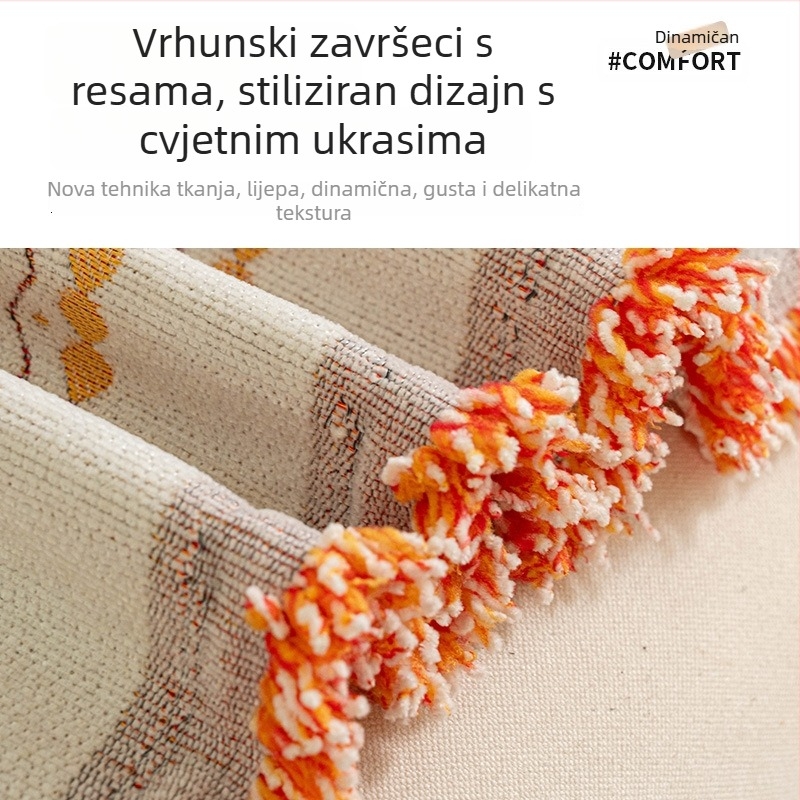Chenille navlaka za kauč s motivima snježnih pahulja i cvjetnih uzoraka, božićni stil, za sekcijsku garnituru