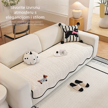 Jastuk za kauč, chenille materijal, slatki uzorak životinja, univerzalna prilagodba, crtani stil