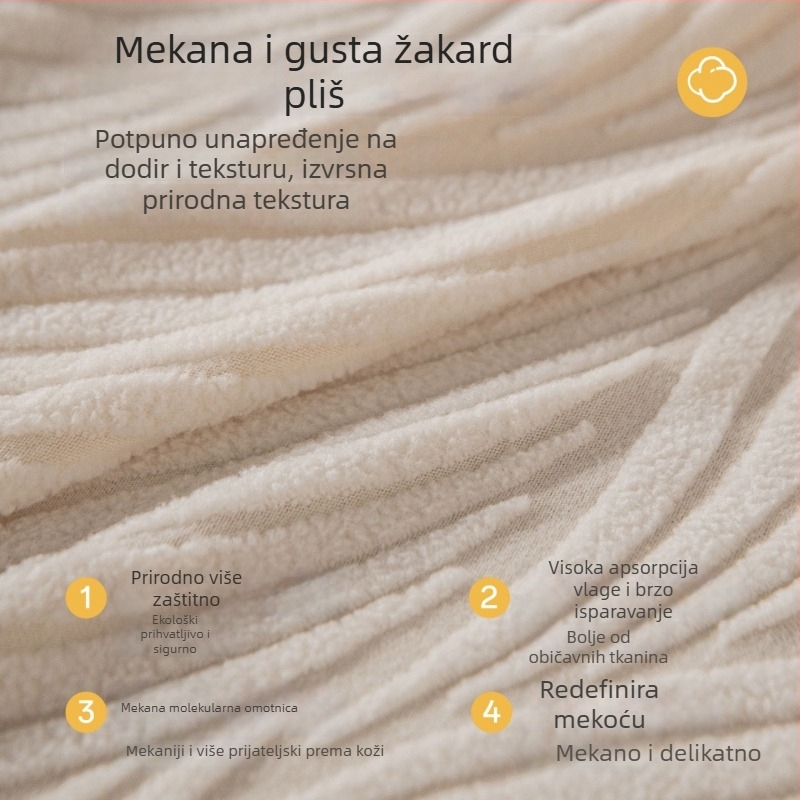 Jacquard baršunasta navlaka za modularne kauče, protuklizno potpuno pokrivanje, minimalistički stil, sve sezone